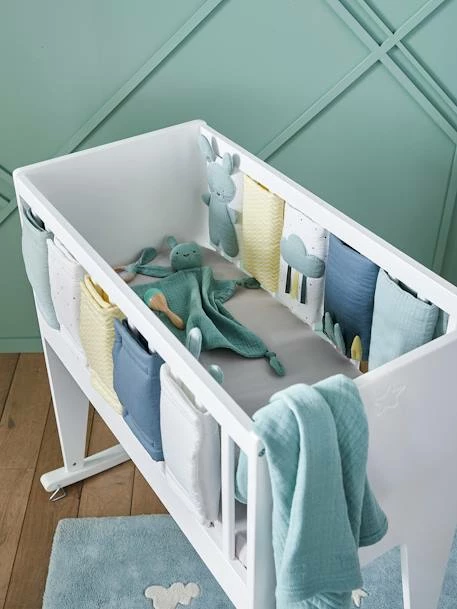 New π₯ Breathable Cot Bumper, MENTHE A L'EAU - green β - Image 3