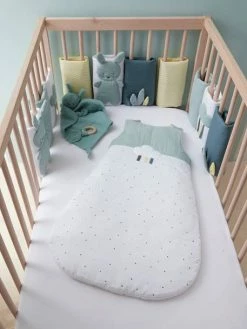 New 🔥 Breathable Cot Bumper, MENTHE A L'EAU - green ⭐