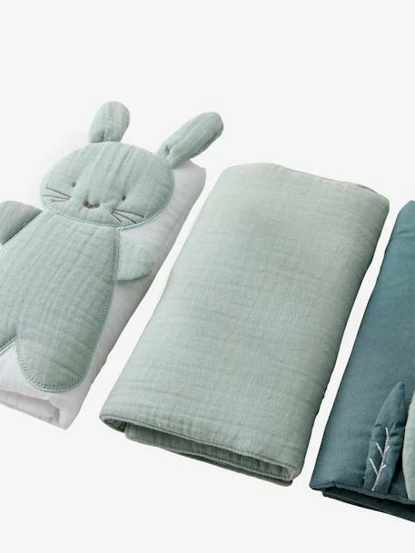 New π₯ Breathable Cot Bumper, MENTHE A L'EAU - green β - Image 6