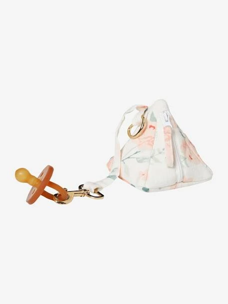 Top 10 ✨ Dummy Pouch in Cotton Gauze - white light all over printed, Nursery ⌛ - Image 2