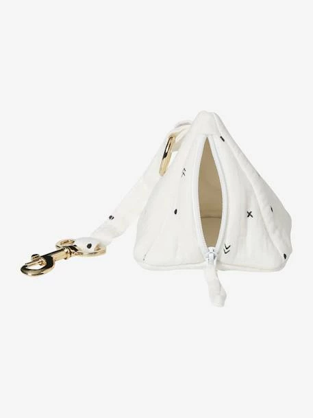 Top 10 ✨ Dummy Pouch in Cotton Gauze - white light all over printed, Nursery ⌛ - Image 3