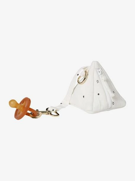 Top 10 ✨ Dummy Pouch in Cotton Gauze - white light all over printed, Nursery ⌛ - Image 4