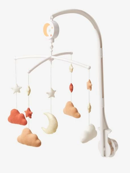 Discount π₯ Glittery Moon & Stars Mobile - brown dark solid with design, Nursery π