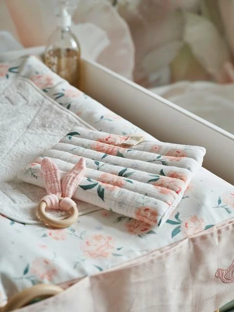 Flash Sale π Health Booklet Cover, EAU DE ROSE Theme - white/print, Nursery β - Image 2