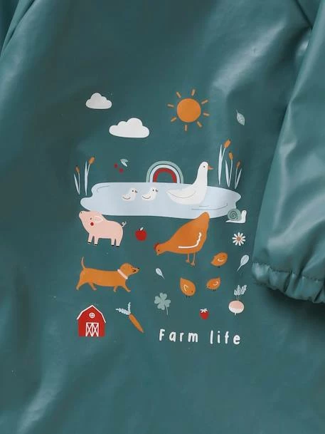 Top 10 π― Long Sleeve Bib, by Vertbaudet - blue medium solid with design, Nursery π - Image 2