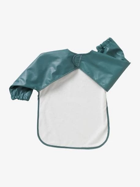 Top 10 π― Long Sleeve Bib, by Vertbaudet - blue medium solid with design, Nursery π - Image 4