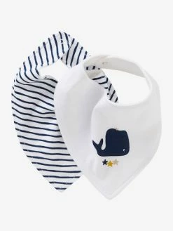Top 10 🧨 Pack of 2 Bandana-Style Bibs - dark blue/whale, Nursery ✔️