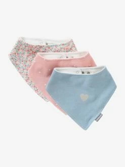 Discount 😍 Pack of 3 Bandana-Style Bibs - pink, Nursery 🥰