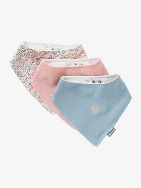 Discount π Pack of 3 Bandana-Style Bibs - pink, Nursery π₯°