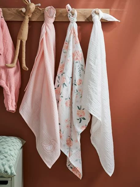 Budget ❤️ Pack of 3 Nappies, EAU DE ROSE Theme - light pink, Nursery 😀 - Image 2