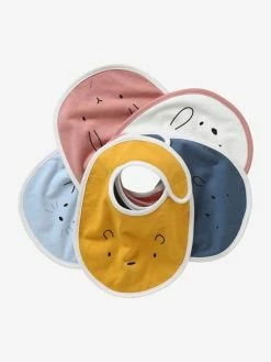 Cheap ✨ Pack of 5 Animal Bibs for Newborns - light blue, Nursery 😀