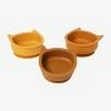 Promo 👍 Set of 3 Silicone Bowls, Cat - green light solid, Nursery 💯