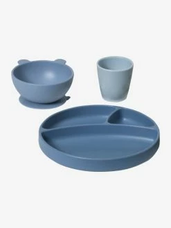 Best deal 😉 Silicone Mealtime Set - dark blue, Nursery 🌟
