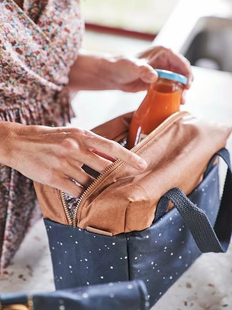 Cheapest π Two-Tone Lunch Box in π§₯ Coated Cotton - dark blue/print, Nursery π - Image 4