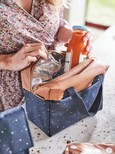 Cheapest π Two-Tone Lunch Box in π§₯ Coated Cotton - dark blue/print, Nursery π - Image 6