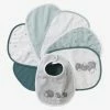 Coupon ⭐ Vertbaudet Pack of 7 Newborn Bibs - light green/print, Nursery ✔️